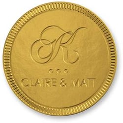 Foiled Again! Chocolate Coins - Wedding chocolate coin