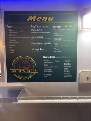 Menu photo 2 Angie's Tacos Spokane, WA