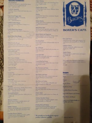 Menu photo 2 Boxer's Cafe Huntingdon, PA