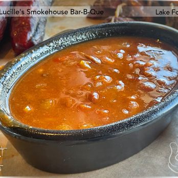 Lucille's Smokehouse Bar-B-Que - BBQ Beans (Side) - Very good; small portion for two people. Overall rating: 3 Stars - Barbeque Near Me - Lake Forest, California