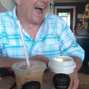 Jacked Up Coffee Bar - Iced lavender latte with soy milk - Coffee & Tea Near Me - Biloxi, Mississippi