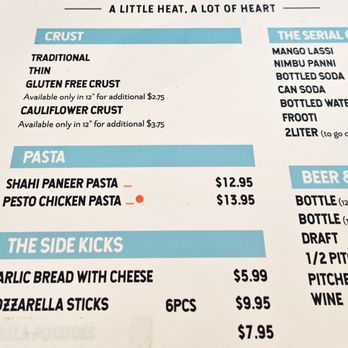 Tandoori Pizza - Pizza crust options. New menu options, now serving pasta - Indian Near Me - San Ramon, California Tandoori Pizza - Pizza crust options. New menu options, now serving pasta - Indian Near Me - San Ramon, California