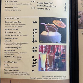 Irrawaddy Taste of Burma - Menu from May 2025 (page 6 of 7) - Burmese Near Me - Stanton, California