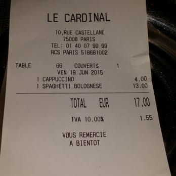 Le Cardinal - French Near Me - Paris, 75