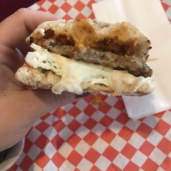 White Rabbit Coffee Co - breakfast sandwich. Sausage, provolone, egg whites, chipotle sauce. - Coffee & Tea Near Me - Yucaipa, California White Rabbit Coffee Co - breakfast sandwich. Sausage, provolone, egg whites, chipotle sauce. - Coffee & Tea Near Me - Yucaipa, California