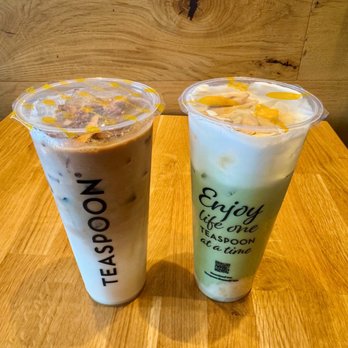 Teaspoon Roseville - Honeycomb Banana Latte & Banana Matcha Royale - Bubble Tea Near Me - Roseville, California Teaspoon Roseville - Honeycomb Banana Latte & Banana Matcha Royale - Bubble Tea Near Me - Roseville, California