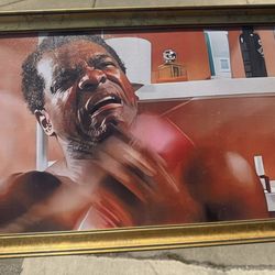 Great Frame Up - My photo that was steamed flat on a board and the homemade frame was made!