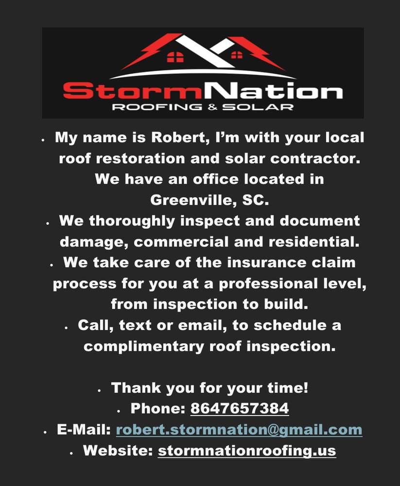 Slide of Storm Nation Roofing and Solar