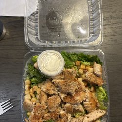 Golden Pizza - Dressing with a side of salad !