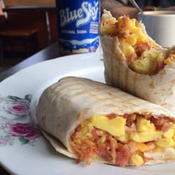 Mountain Market & Cafe - Fabulous breakfast wrap with bacon. Perfect.