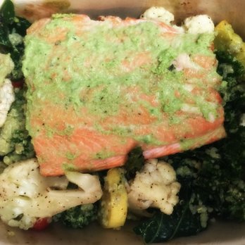 Office Catering by Lish - Roasted Sockeye Salmon with Quinoa Salad. Dairy Free, Gluten Free.  "Wild Alaskan sockeye, organic quinoa, summer squash, cauliflower.... - Food Delivery Services Near Me - Seattle, Washington