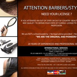 International Services - Get your license in Florida using your past studies/academy hours (out of state/country OK)