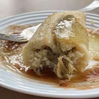 The Tamale Fiesta - Pork tamale with salsa - Food Stands Near Me - Sun Valley, California