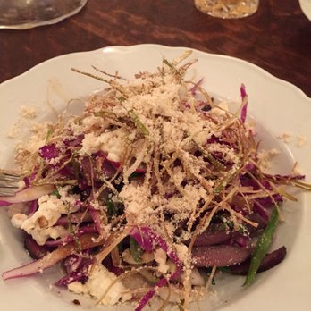 Montréal Plaza - A veal liver salad if I remember correctly. Unique but great - Canadian (New) Near Me - Montreal, Quebec