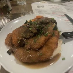 DeeZ Bar & Grill - Pork Schnitzel with Hunter Sauce