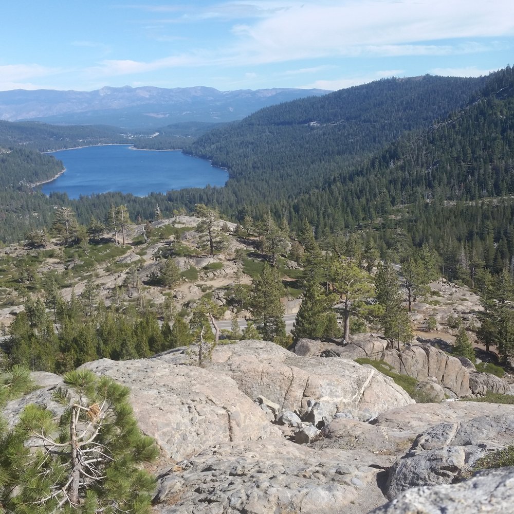 Donner Lake Village - View of Donner Lake from near summit of Hwy 40. - Hotels Near Me - Truckee, California