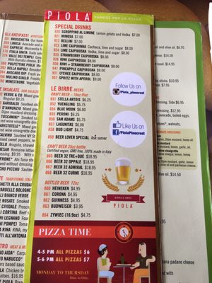 Menu photo 7 Piola - Pinecrest Miami, FL Menu photo 7 Piola - Pinecrest Miami, FL