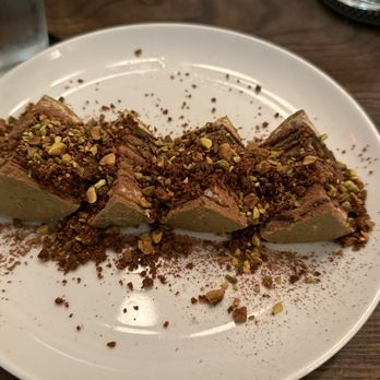 Luca Osteria - Pistachio & chocolate dessert - Italian Near Me - Coral Gables, Florida Luca Osteria - Pistachio & chocolate dessert - Italian Near Me - Coral Gables, Florida