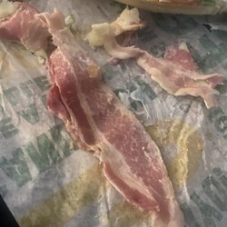 Raw bacon on my sandwich!!!