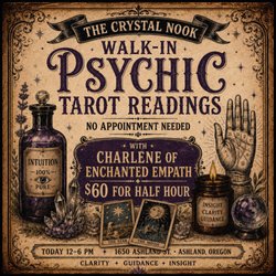 Enchanted Empath - Come in for a reading Wednesday, Thursday or Friday