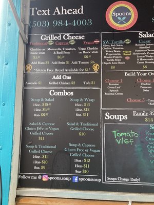 Menu photo 5 Spoons Portland, OR