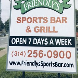 Friendly's Bar And Grill - Sign on entrance