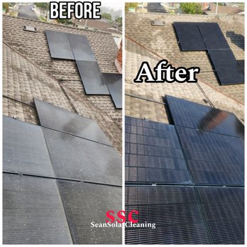 Sean Solar Cleaning - Before and After - Solar Panel Cleaning Near Me Sean Solar Cleaning - Before and After - Solar Panel Cleaning Near Me