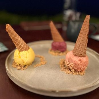 The Sur House - Ice Cream Trio - New American Near Me - Big Sur, California The Sur House - Ice Cream Trio - New American Near Me - Big Sur, California