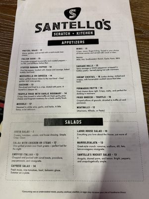 Menu photo 3 Santello's Scratch Kitchen Washington, PA