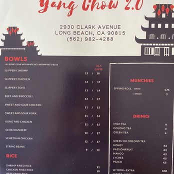 Yang Chow 2.0 - Menu - Chinese Near Me - Long Beach, California Yang Chow 2.0 - Menu - Chinese Near Me - Long Beach, California
