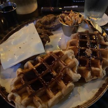 Bosscat Kitchen & Libations - Chicken & waffle Sandwich - New American Near Me - Houston, Texas
