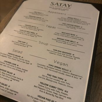 Satay Thai Kitchen & Bar - The menu 11/15/16 - Thai Near Me - Fresno, California Satay Thai Kitchen & Bar - The menu 11/15/16 - Thai Near Me - Fresno, California