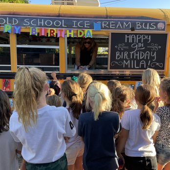 Old School Ice Cream Bus - Needless to say, Old School Ice Cream Bus was a hit at the birthday party! - Food Trucks Near Me Old School Ice Cream Bus - Needless to say, Old School Ice Cream Bus was a hit at the birthday party! - Food Trucks Near Me