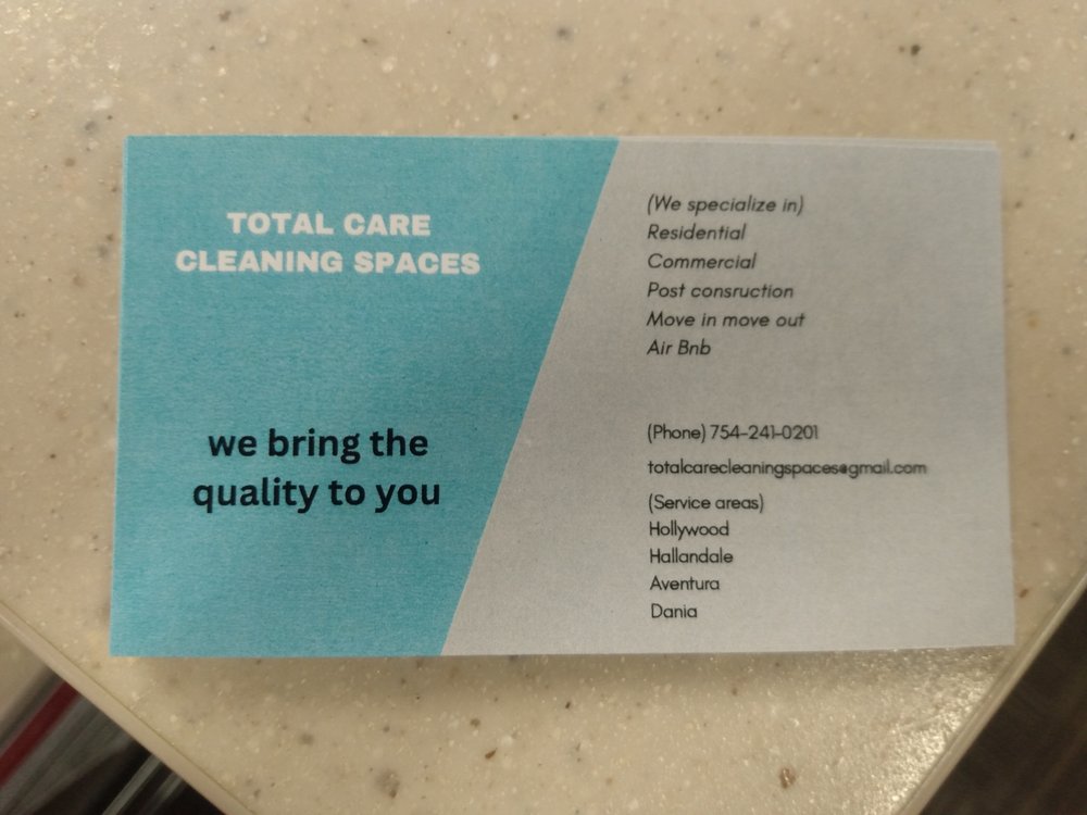 TOTAL CARE CLEANING SPACES Updated May 2024 Request a Quote