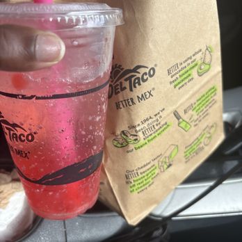 Del Taco - Sprite with strawberry pop pearls - Tacos Near Me - DeFuniak Springs, Florida Del Taco - Sprite with strawberry pop pearls - Tacos Near Me - DeFuniak Springs, Florida