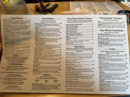 Menu photo 1 Una Ves Mas Mexican Restaurant Seaside, OR Menu photo 1 Una Ves Mas Mexican Restaurant Seaside, OR