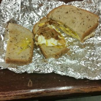 Eggs Travaganza - Tiny overpriced breakfast sandwich with eggshells... - Breakfast & Brunch Near Me - New York, New York Eggs Travaganza - Tiny overpriced breakfast sandwich with eggshells... - Breakfast & Brunch Near Me - New York, New York