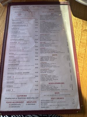 Menu photo 1 Olivella's Pizza And Wine Dallas, TX Menu photo 1 Olivella's Pizza And Wine Dallas, TX