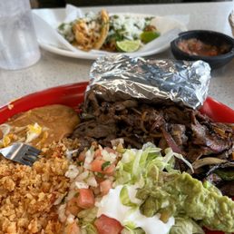 a plate of mexican food a plate of mexican food