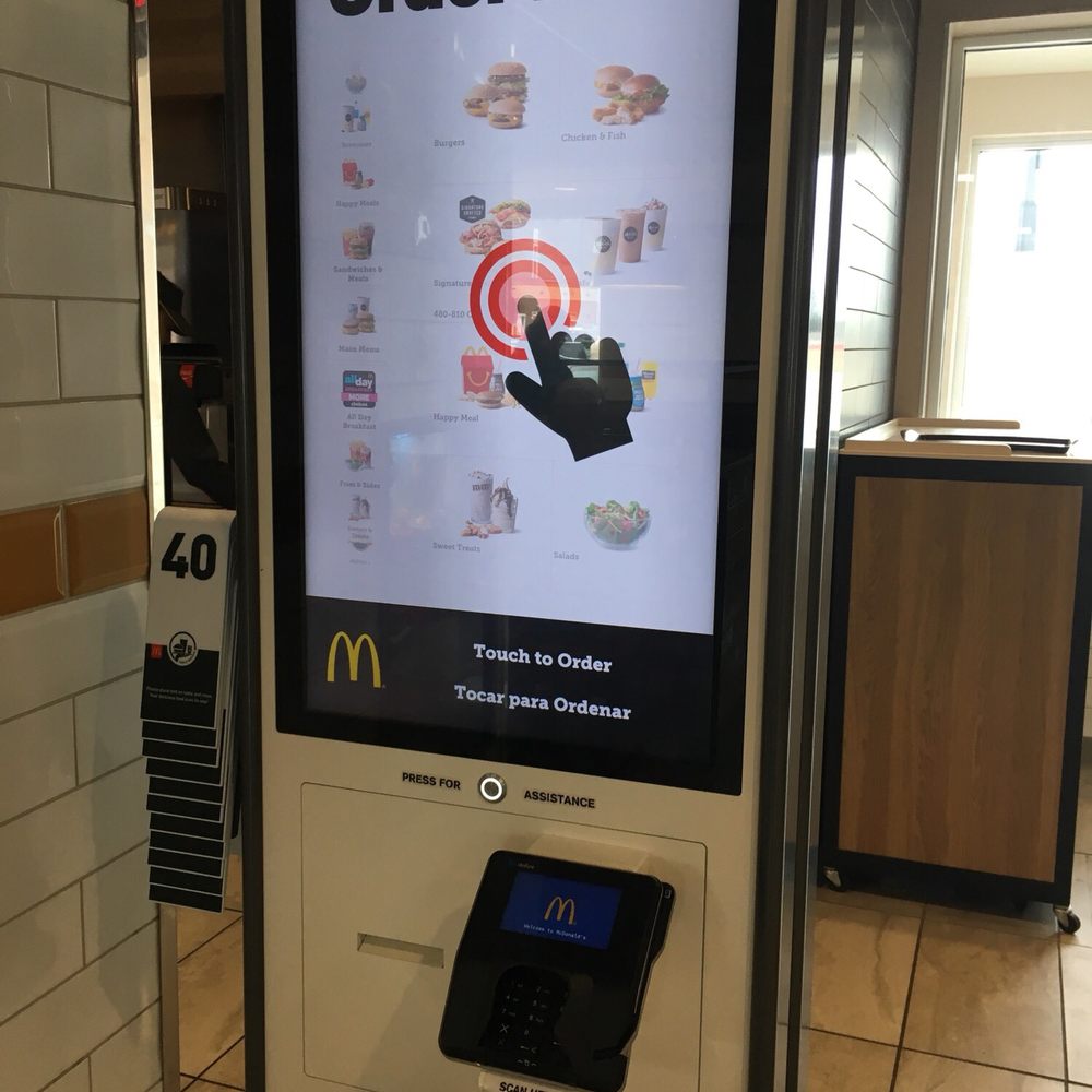 a digital ordering machine in a restaurant a digital ordering machine in a restaurant
