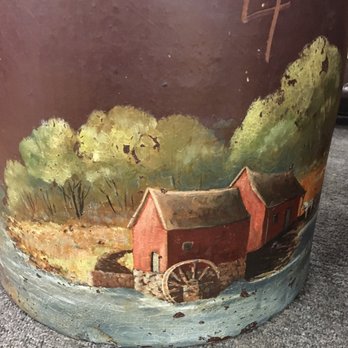 Springfield Antique Center - A folky painting on a 4 gallon stoneware crock. - Antiques Near Me - Springfield, Ohio