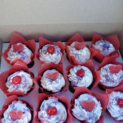 Ube cupcakes with coconut buttercream
