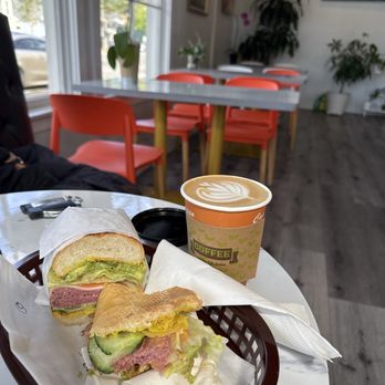 Rose’s Sandwich Shop - So delicious latte and pastrami sandwich, thank you. - Sandwiches Near Me - Alameda, California Rose’s Sandwich Shop - So delicious latte and pastrami sandwich, thank you. - Sandwiches Near Me - Alameda, California