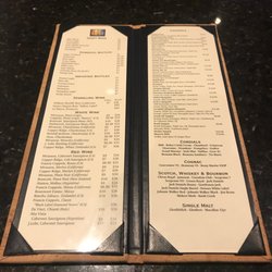 Drink menu