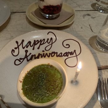 abcV - Complimentary matcha creme brulee for our anniversary (a very nice gesture). Potent flavor, but one family member enjoyed the whole thing. - Vegetarian Near Me - New York, New York