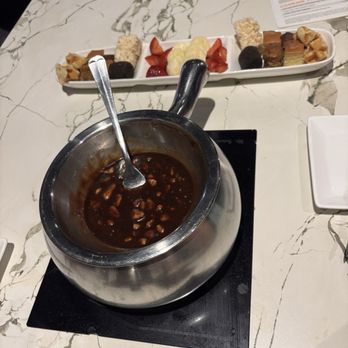The Melting Pot - Flaming turtle chocolate fondue - Fondue Near Me - Chesterfield, Missouri