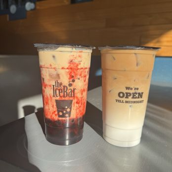 The Ice Bar - Strawberry Milk Tea with boba and Coconut Coffee. - Bubble Tea Near Me - Northridge, California