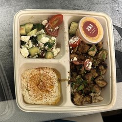 $20.93, no pita bread barely any rice at all. Not worth it.