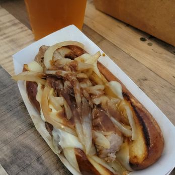 Eavesdrop Brewery - Eugene's Sausage and a beer - Breweries Near Me - Manassas, Virginia