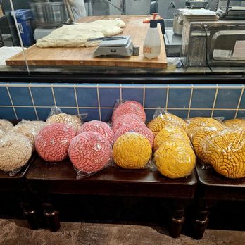 Mercado Gonzalez - Mexican breads, approx 12 inches in diameter. I've never seen this before! - Mexican Near Me - Costa Mesa, California